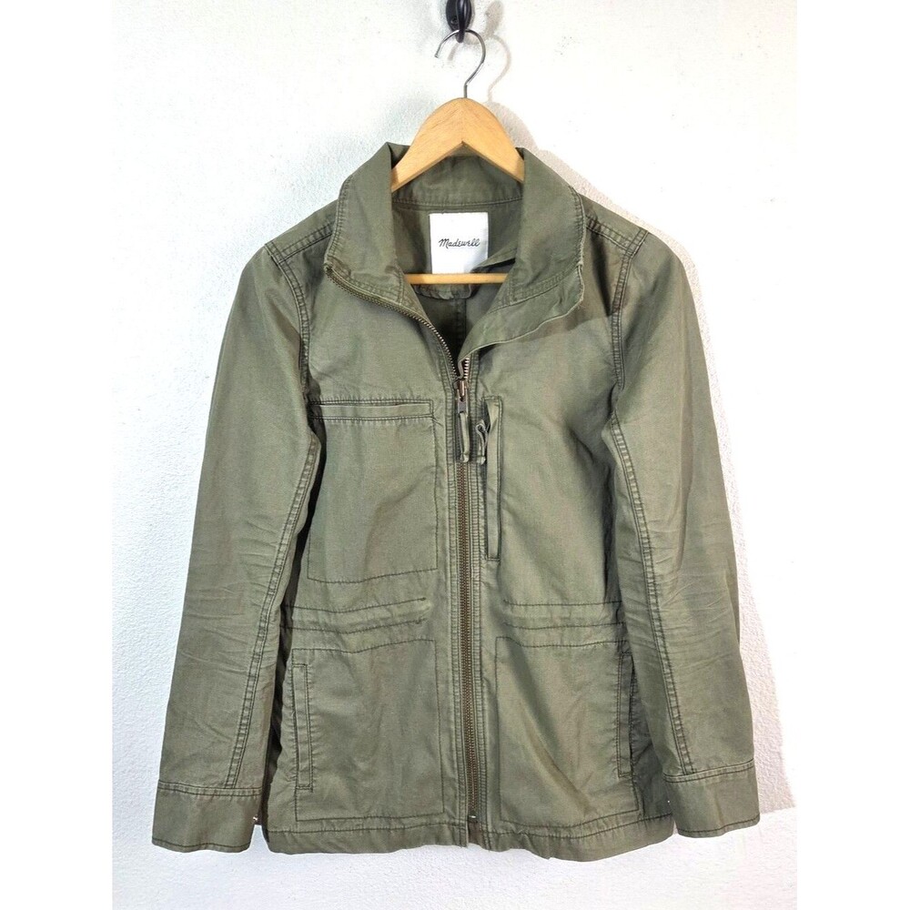 Madewell Fleet Jacket Womens Small Olive Green Utility Military Field Coat